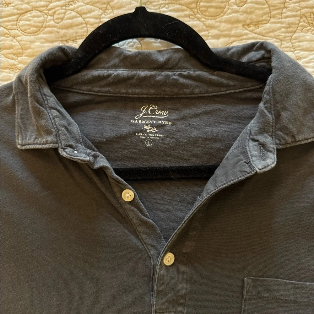 J. Crew Garment-Dyed Slub Cotton Knit Size L